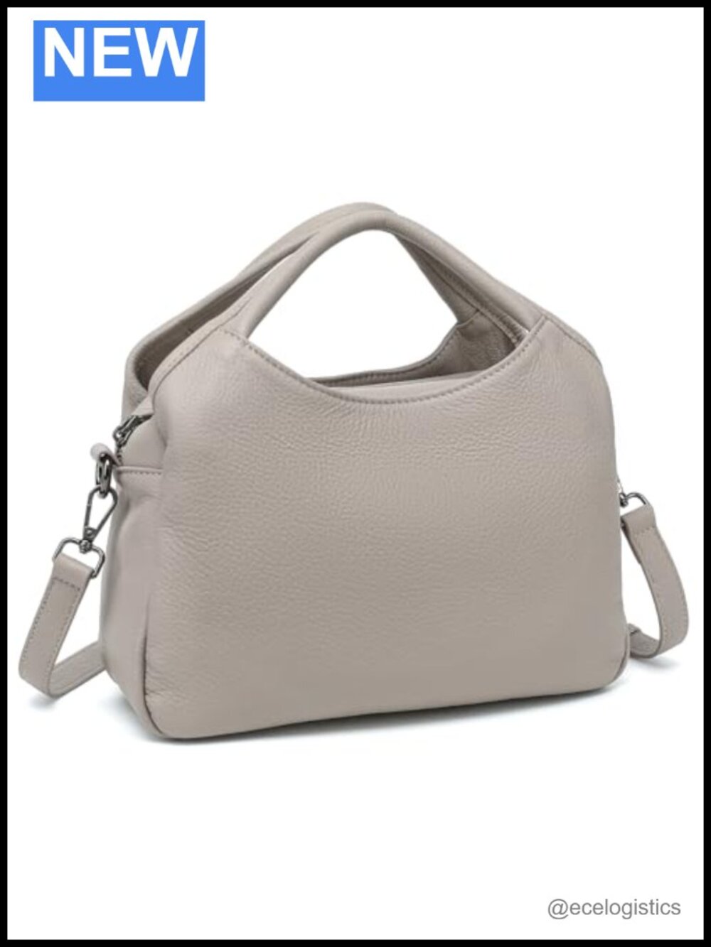 Genuine Leather Tote Hobo Purse with Detachable Strap